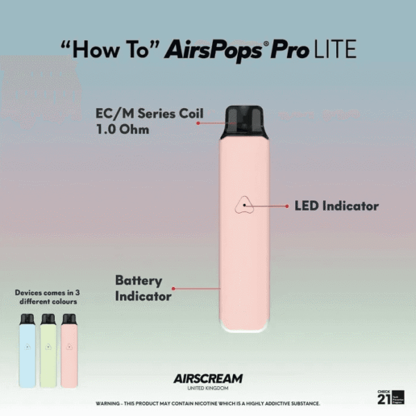 AIRSCREAM AIRSPOPS PRO LITE 氣泡電子煙主機官網：圖片 3